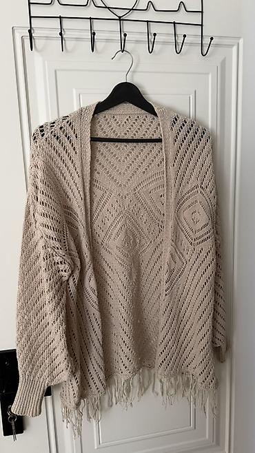 ag jaket: Bej rəngli açıq kardiqan — 1