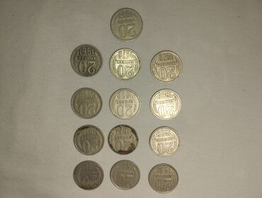 Sikkələr: SSRİ dövrünə aid orijinal sikkələr satılır. Hamısı yaxşı və təmiz — 5