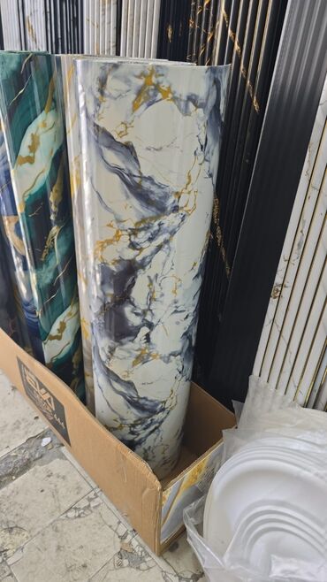 Mərmər effektli PVC panellər: Hamam ucun kafel evezi mermer paneller . Suvaqin ustunden kafelin — 13