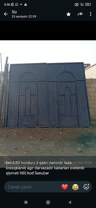 Darvazalar və aksesuarlar: Hər növ darvazalarin satışı mövcuddur Metal darvazalar – bir neçə — 2