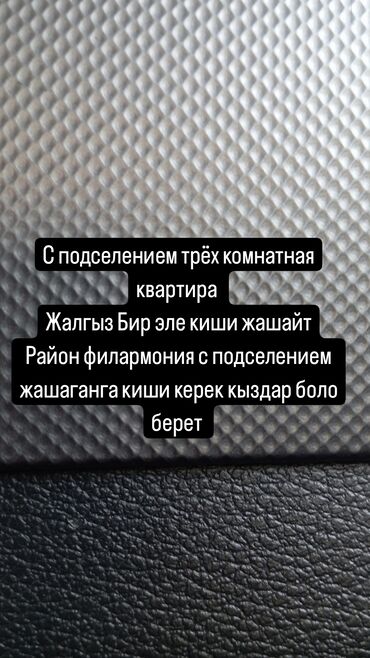 квартира керек бир айга: 3 бөлмө, Менчик ээси, Чогуу жашоо менен, Толугу менен эмереги бар