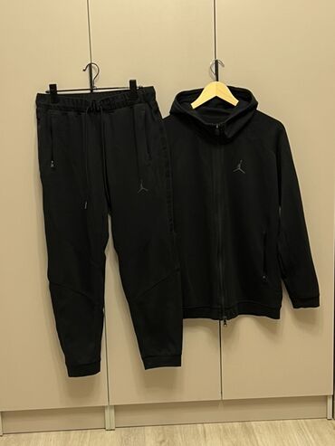 стильная одежда больших размеров для женщин: Мужской спортивный костюм, Jordan, Б/у, цвет - Черный