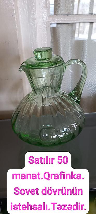 Qrafinlər və səhənglər: Rəng - Yaşıl, Şüşə, SSRİ — 1