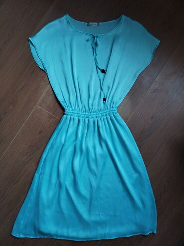 haljine čipkaste: L (EU 40), color - Turquoise, Other style, Other sleeves