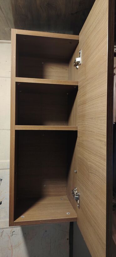 hamam üçün rəf: Açılan, 1 qapı Düz dolab, Stenka