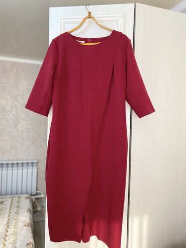 красное вечернее платье в пол: 5XL (EU 50), цвет - Красный