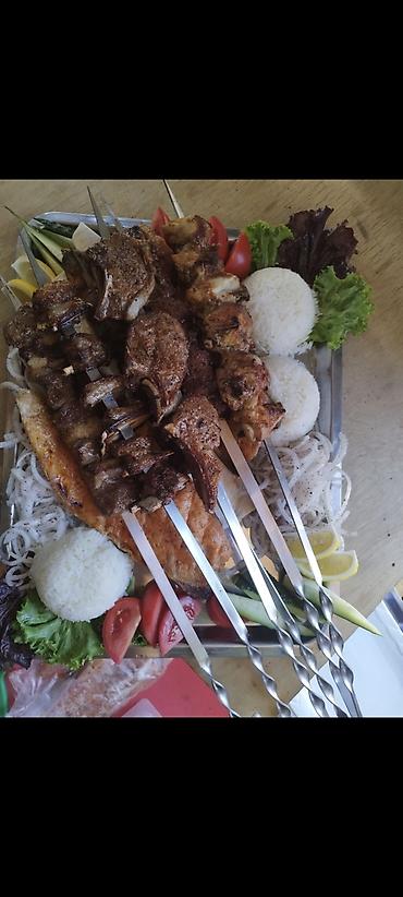 Баранина: Ассорти шашлыков на мангале - Богатое мясное ассорти, приготовленное — 5