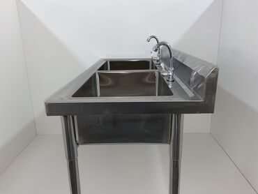 Кухонные мойки: Кухонная мойка, Накладной способ установки, Квадрат форма, Размер: 120 x 60 см — 4