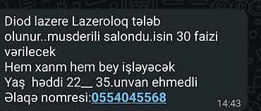 is part time: Tecili iscinlazimdir salona 0554045568 — 1