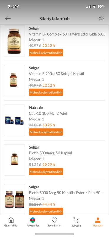Vitaminlər və BAƏ: Saç, dəri və immunitet üçün vitamin paketi – Saç tökülməsini azaldır