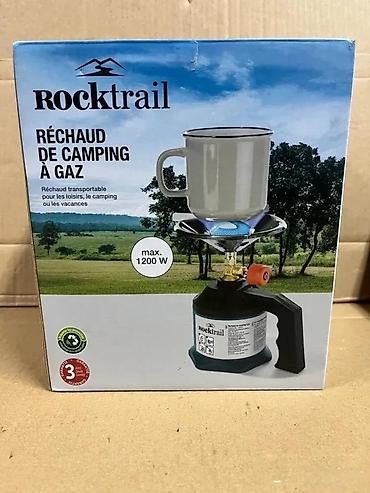 gasni grejaci: Rocktrail prenosni gasni rešo za kampovanje – max. 1200 W - Kompaktan — 3