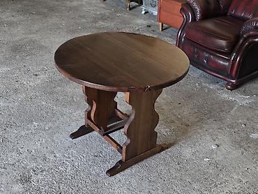 Antique Club Tables: Sklopivi okrugli sto od punog drveta - Materijal: masivno drvo s — 7