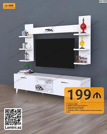 dola: LA MINI televizor altlığı və divar rəfli TV dəsti - Kod: 1392 - — 1