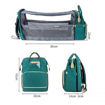 Спортивные сумки: Сумка-рюкзак трансформер для мамы с кроваткой Baby Mom +бесплатная — 9