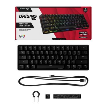 джостики для пк: Клавиатура, HyperX, Механическая, Проводное подключение, Размер: 60%