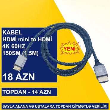 Digər kompüter aksesuarları: HDMİ Kabellər SAYLA ALANA VƏ USTALARA TOPDAN QİYMƏTLƏ VERİLİR! ⭐Type-C -da lalafo.az — 6 Digər kompüter aksesuarları: HDMİ Kabellər SAYLA ALANA VƏ USTALARA TOPDAN QİYMƏTLƏ VERİLİR! ⭐Type-C — 6