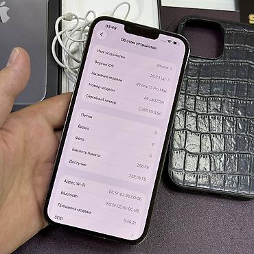 Apple iPhone: IPhone 13 Pro Max, Б/у, 256 ГБ, Space Gray, Коробка, Наушники, Чехол, 83 % — 7