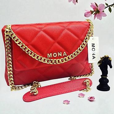 mona torbe prodaja: Torba MONA – elegantna ženska crossbody/ramena torba sa zlatnim lancem — 3