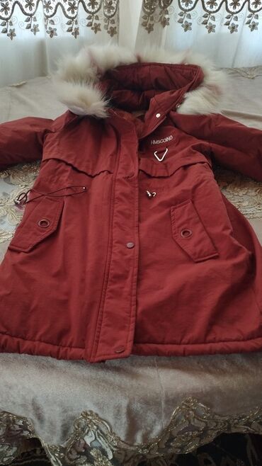 женские кофты для полных: Qadın qış parka gödəkçəsi - Rəng: kərpic-qırmızı - Qalın, isti