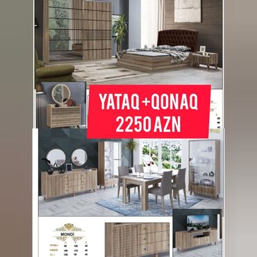 Yataq otağı dəstləri: İkinəfərlik çarpayı, Dolab, Komod, Termo, Azərbaycan, Yeni — 9