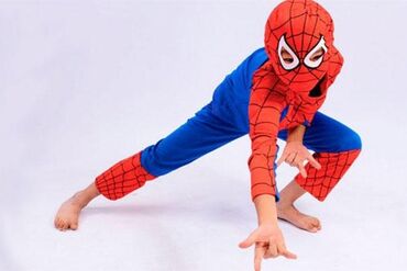 Uşaqlar üçün digər geyimlər: Spiderman paltarı. 3 razmeri var. S (1-3 yaş), M (4-6 yaş), L ( 7-9