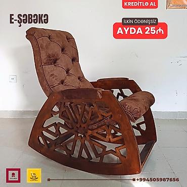 Kreslolar: Yeni, Kreslo-kaçalka, Parça, Kredit var, Ünvana pulsuz çatdırılma — 2