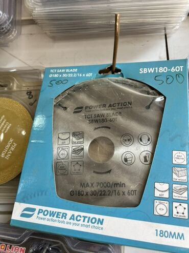 купить дрель с перфоратором: Пильный диск Power Action TCT SBW180-60T. Подходит для работы с
