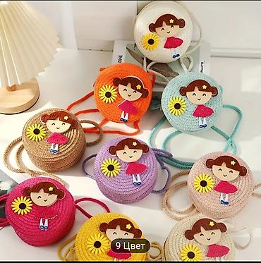 Другие сумки: Летняя детская сумка. Соломенная сумка через плечо для девочек — 3