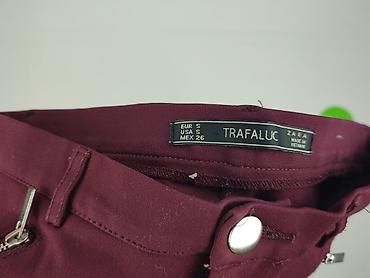 boho zara: Spodnie damskie Zara Trafaluc w kolorze bordowym. Model o dopasowanym — 4