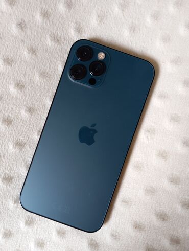 Apple iPhone: IPhone 12 Pro, Б/у, 128 ГБ, Синий, Зарядное устройство, Защитное стекло, Чехол, 84 %