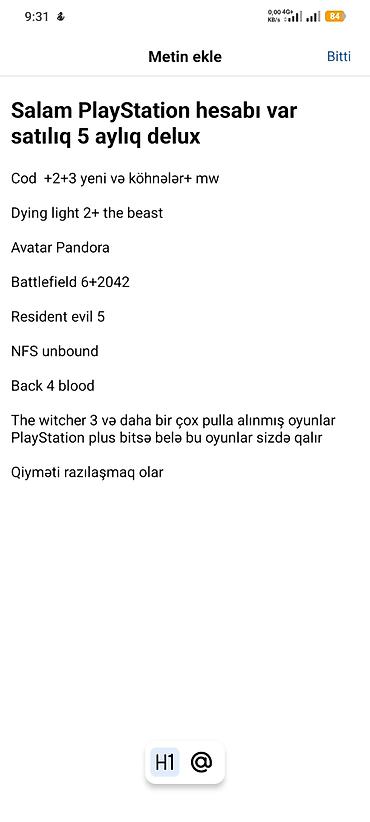 dualshok 3: PlayStation hesabı – 5 aylıq Deluxe Hesabda mövcud oyunlar: - Call of — 1