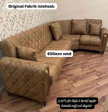 Original fabrik istehsalı künc divan. - Ölçü: 3.10 m x 1.80 m - İki lalafo.az -da Original fabrik istehsalı künc divan. - Ölçü: 3.10 m x 1.80 m - İki