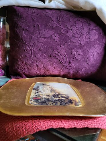 Kuhinjski setovi: Tanjir nov vintaz slika u staklu,rucni rad. univerzalan. Turski — 11