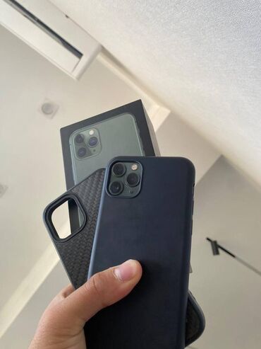 айфон 11 про мини: IPhone 11 Pro, Колдонулган, 256 ГБ, Matte Midnight Green, Каптама, 72 %