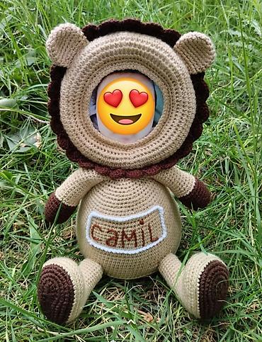 oyuncaq maşın şəkilləri: Amigurumi toxunma aslan foto-çərçivə oyuncaq - Material: yumşaq — 1