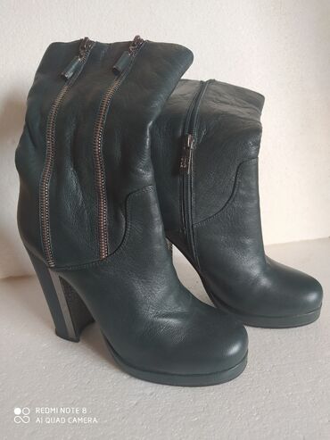 Женская обувь: Сапоги, 39, цвет - Зеленый