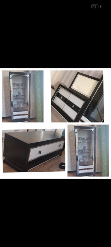 угловой шкаф в гостиную: Mebel dəsti – qonaq otağı üçün Tərkibi: - 2 ədəd şüşə vitrini: önü