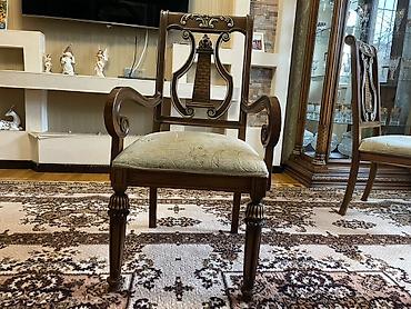 mebel materiali: Klassik üslubda yemək otağı dəsti - Material: keyfiyyətli ağac (qoz — 3