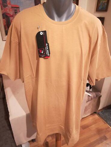 helanke sa trakom: Majica na kratke rukave, 6XL (EU 64), bоја - Bež, Pamuk