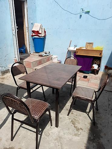 Masa və oturacaq dəstləri: Mətbəx üçün, Yeni, Açılan, Dördbucaq masa, 4 stul — 14