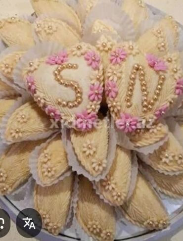 Sifarişlə əl işləri: $əkərburanin 1 dənəsi 1 m, paxlavanın 1 kq 16 m, badamburanin 1 dənəsi — 6