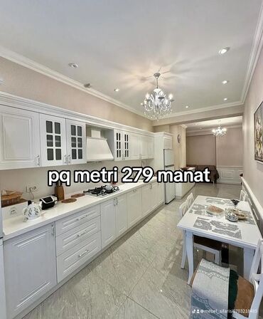 Sifarişlə mətbəx mebeli: Sifarişlə mətbəx dəsti, Özü çəkən petlələr, MDF, Kredit yoxdur, Pulsuz çatdırılma, Rayonlara çatdırılma — 3