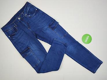 cargo crop: Denim, Spodnie cargo damskie, rozmiar L — 2