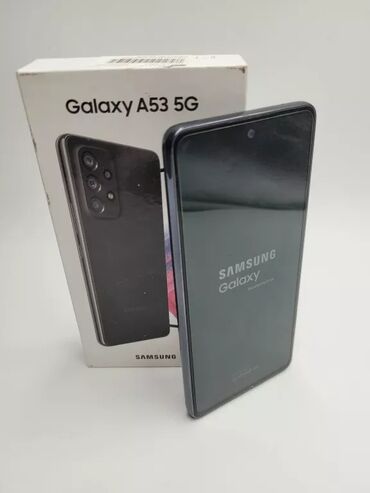 Samsung: Samsung Galaxy A53 5G, Б/у, 128 ГБ, цвет - Черный, 2 SIM