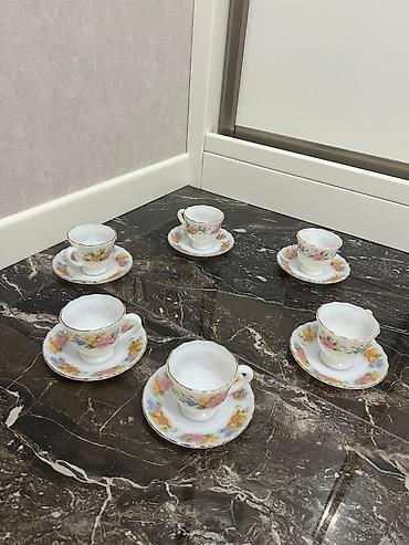 cay: Çay dəsti, rəng - Ağ, Farfor — 3