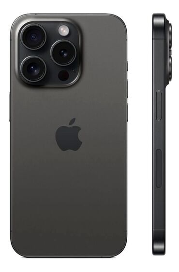 iphone купить: IPhone 15 Pro, Колдонулган, 256 ГБ, Кара, Кабель, Кулакчындар, Коргоочу айнек, 100 %