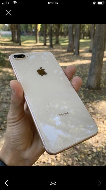ноутбук ноутбук: IPhone 8 Plus, Колдонулган, 64 ГБ, Алтын, 75 %