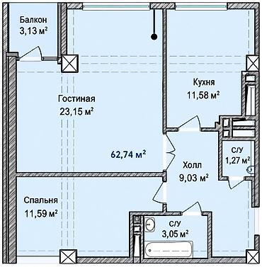 район колмо квартира: 2 комнаты, 63 м², Аламедин-1 мкр Элитка, 2 этаж, ПСО (под самоотделку) — 9