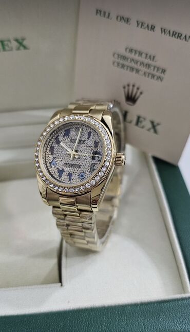 Qələmlər: Qol saatı, Rolex, rəng - Qızılı
