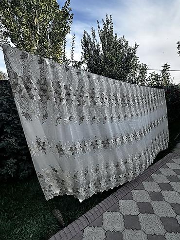 атласная лента бишкек: Тюль с вышивкой - Полупрозрачная основа светлого оттенка. - Богатая — 5
